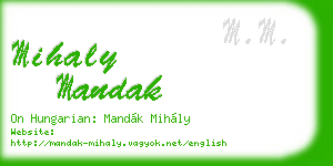 mihaly mandak business card